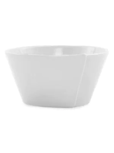 Vietri Lastra White Collection Stacking Cereal Bowl In Linen