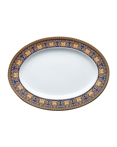 Versace Medusa Oval Platter In Blue