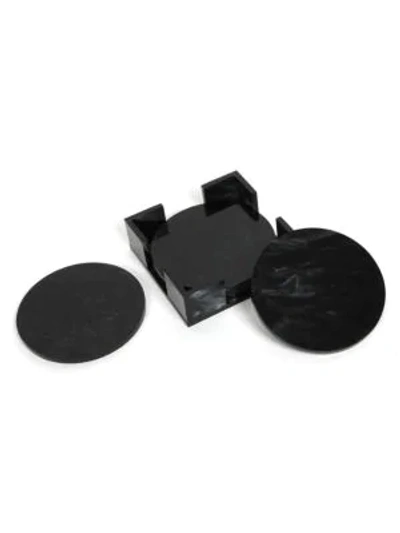 Edie Parker 4-piece Round Marble Coasters In Wonderstone