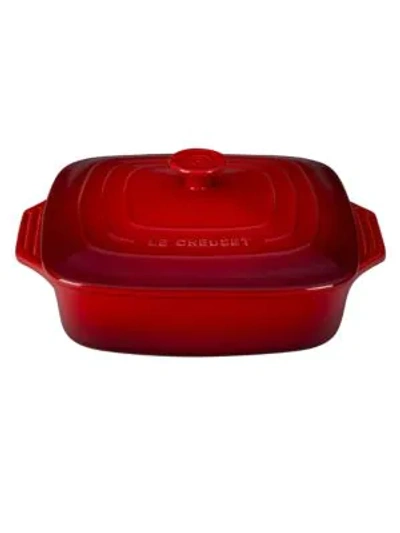 Le Creuset 2.29-quart Stoneware Square Casserole In Cerise