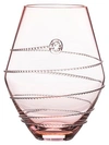 Juliska Amalia Glass Vase In Pink