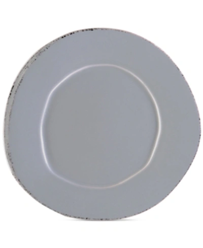 Vietri Lastra Collection American Dinner Plate In Gray