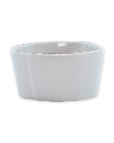 Vietri Lastra Condiment Bowl, Light Gray