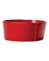 Vietri Lastra Medium Stoneware Serving Bowl In Red