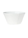 Vietri Lastra Large Stacking Stoneware Serving Bowl In White