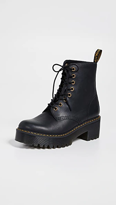 Dr. Martens' Women's 1460 Faux Fur Lined Combat Boots In Dark Gray
