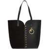 See By Chloé Gaia Mini Studded Leather And Suede Tote In Black