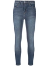 L Agence Marguerite Mid-rise Skinny Distressed Jeans In Denim