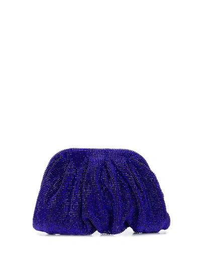Benedetta Bruzziches All-over Crystal Clutch Bag In Blue