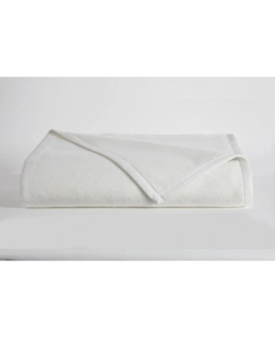 Downtown Company Cotton Cashmere Blanket, Queen Bedding In White