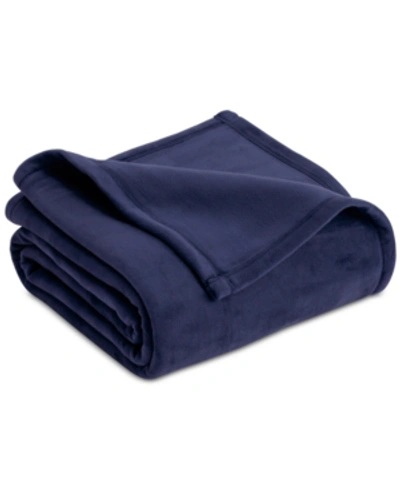 Vellux Plush Knit Full/queen Blanket Bedding In Eclipse