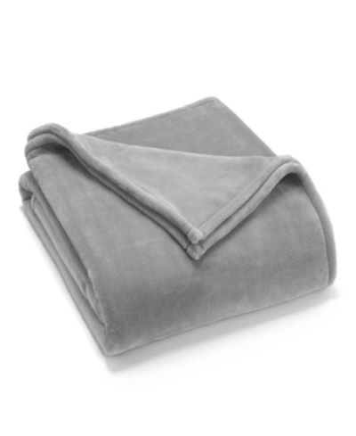 Vellux Sheared Mink King Blanket Bedding In Light Gray