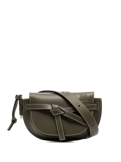Loewe Gate Mini Leather Belt Bag In Green