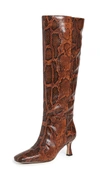Sam Edelman Women's Davin Dress Boots Women's Shoes In Brown Multi Snake Print