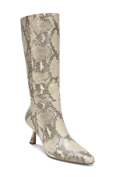 Sam Edelman Samira Knee-high Snakeskin-embossed Leather Boots In Wheat Multi Snake Print
