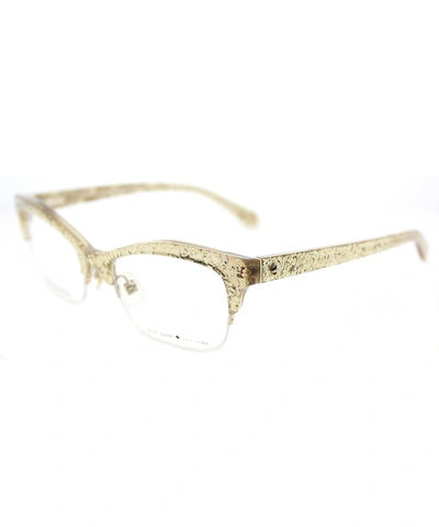 Kate Spade Women Lyssa Cat-eye Plastic Eyeglasses' In Gold Glitter |  ModeSens