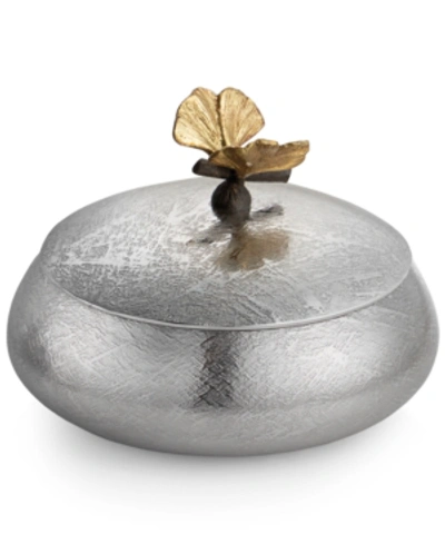 Michael Aram 2-pc. Butterfly Ginkgo Lidded Trinket Box In Silver