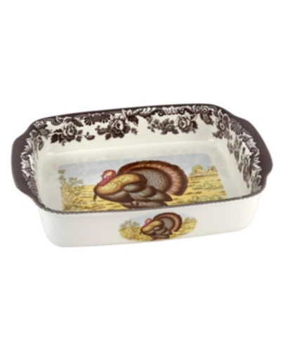 Spode Woodland Turkey Handled Lasagne In Brown