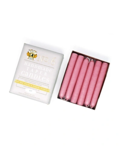 Mole Hollow Candles 6" Taper Candles - Set Of 12 In Dusty Rose