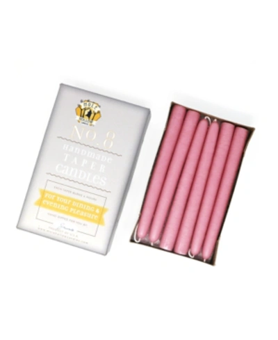 Mole Hollow Candles 8" Taper Candles, Set Of 12 In Dusty Rose