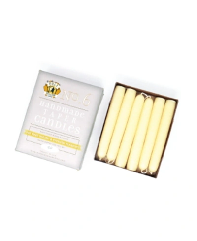 Mole Hollow Candles 6" Taper Candles - Set Of 12 In Parchment