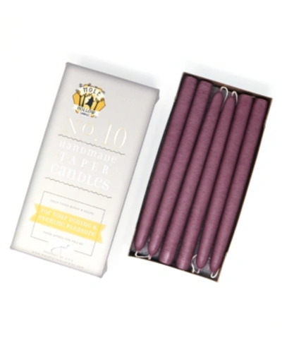 Mole Hollow Candles 10" Taper Candles - Set Of 12 In Mauve