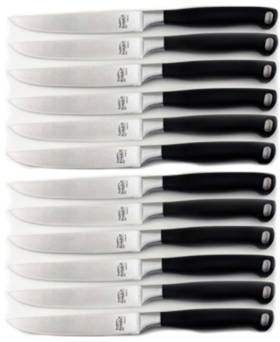 Berghoff Bistro Stainless Steel 12-pc. Steak Knife Set In Black