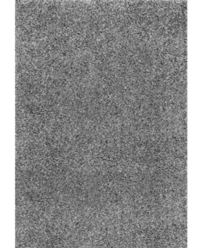 Nuloom Easy Shag Contemporary Marleen Solid 3'2" X 5' Area Rug In Gray