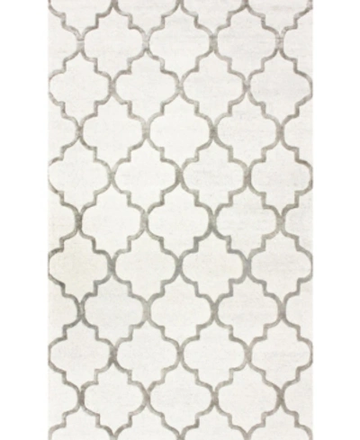 Nuloom Caspian Faux Silk Moroccan Silver 5' X 8' Area Rug In Nickel