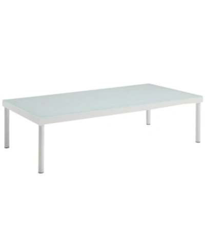 Modway Harmony Outdoor Patio Aluminum Coffee Table In White