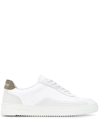 Filling Pieces Mondo Ripple Dct Leather And Suede Low-top Trainers In White