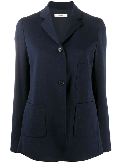 Odeeh Chest Patch Pocket Blazer In Blue