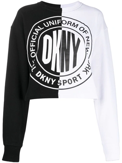 Dkny Logo Print Sweatshirt In Black