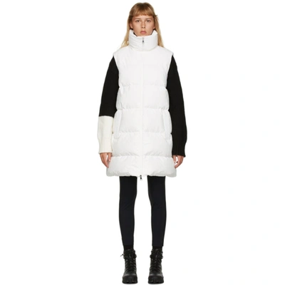 Moncler Women's Godec Long Down Puffer Vest In White