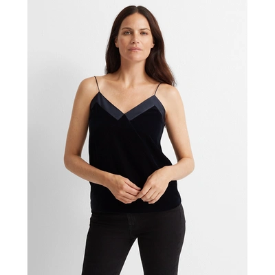 Club Monaco Velvet Combo Camisole In Black