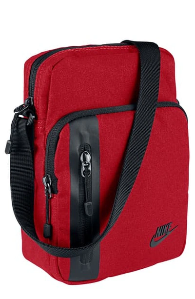 Nike Tech Small Items Bag In University Red/ Black