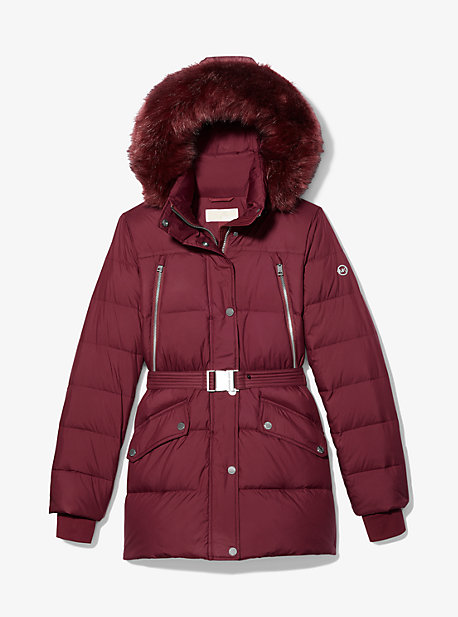 michael kors quilted nylon puffer coat