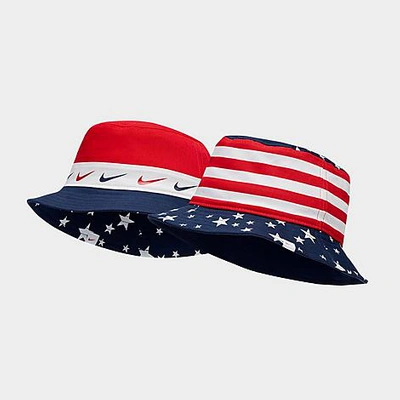 Nike Sportswear Americana Bucket Hat In Midnight Navy/university Red