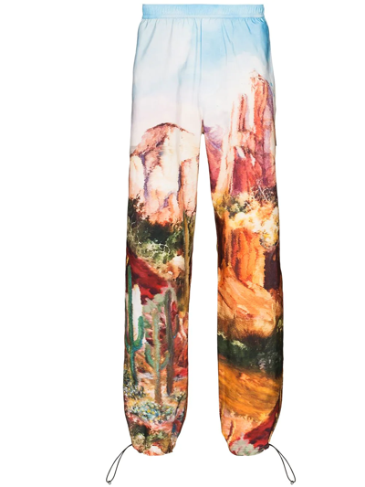 Palm Angels Canyon Graphic-print Track Pants In Multicolor