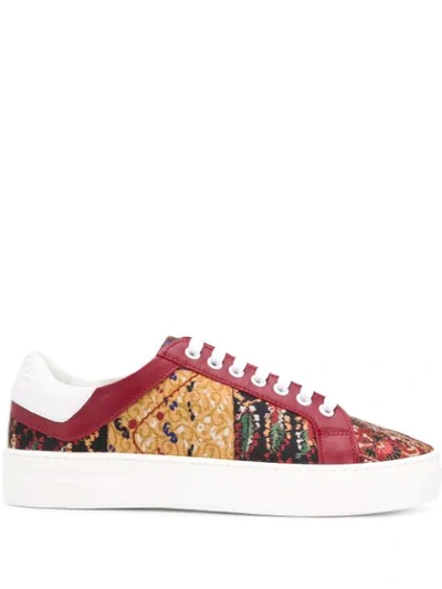 Etro Paisley-print Lace-up Trainers In Red
