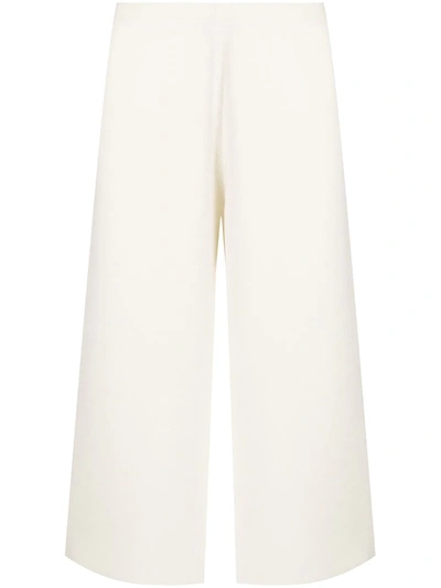 Oyuna Cropped Wool/cashmere Blend Trousers In Neutrals
