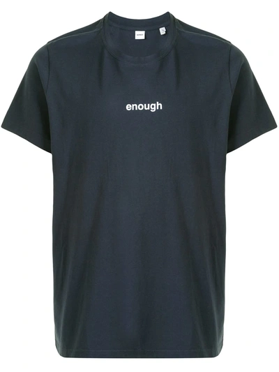 Aspesi Slogan Print Short-sleeved T-shirt In Blue