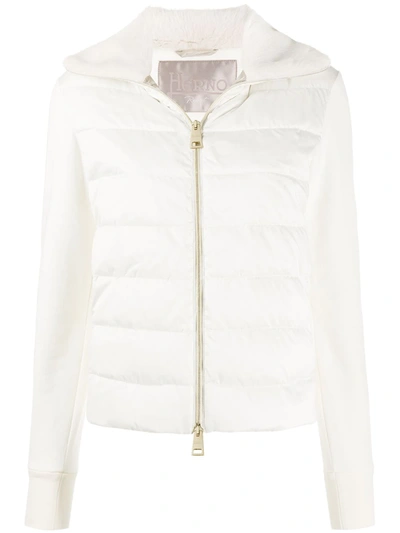 Herno Down-feather Zip-up Jacket In White