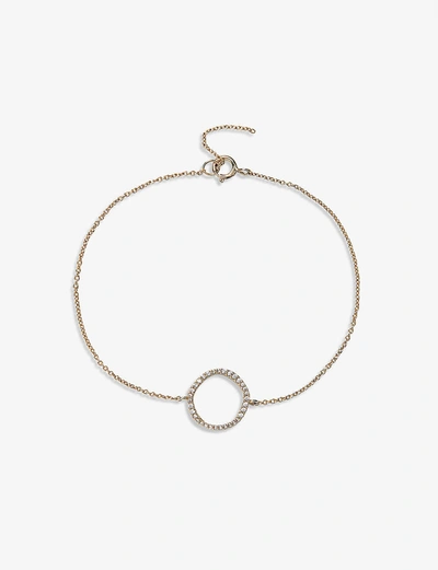 The White Company Crystal-embellished Gold-plated Sterling Silver Bracelet In Pale Gold