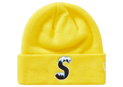 Pre-owned Supreme New Era S Logo Beanie (fw20) Yellow | ModeSens