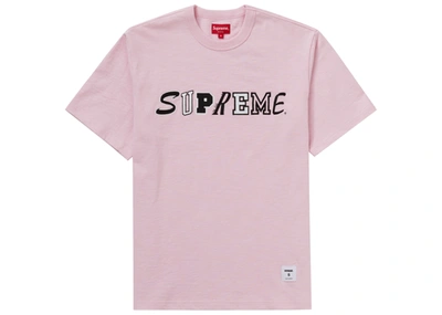 Pre-owned Supreme Collage Logo S/s Top Pink
