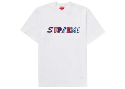 Pre-owned Supreme Collage Logo S/s Top White