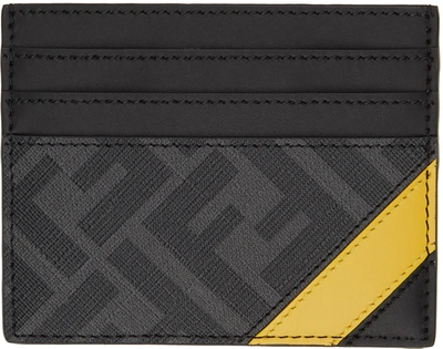 Fendi Black 'ff' Card Holder In F0r2a - Ner