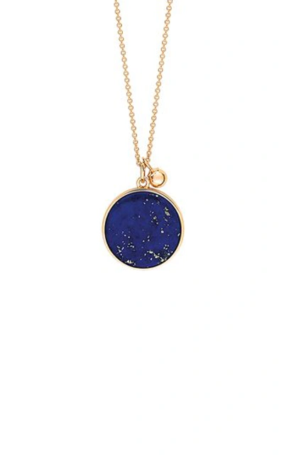 Ginette Ny Women's Ever 18k Rose Gold Lapis Disc Necklace In Pink Gold