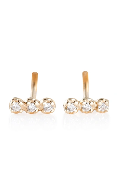 Ginette Ny Women's 18k Rose Gold Diamond Earrings In Pink